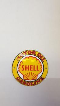 Shell Emaille Schild 10cm