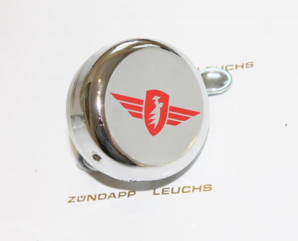 Zündapp Glocke Klingel Chrom Flügel ROT 400-17.610